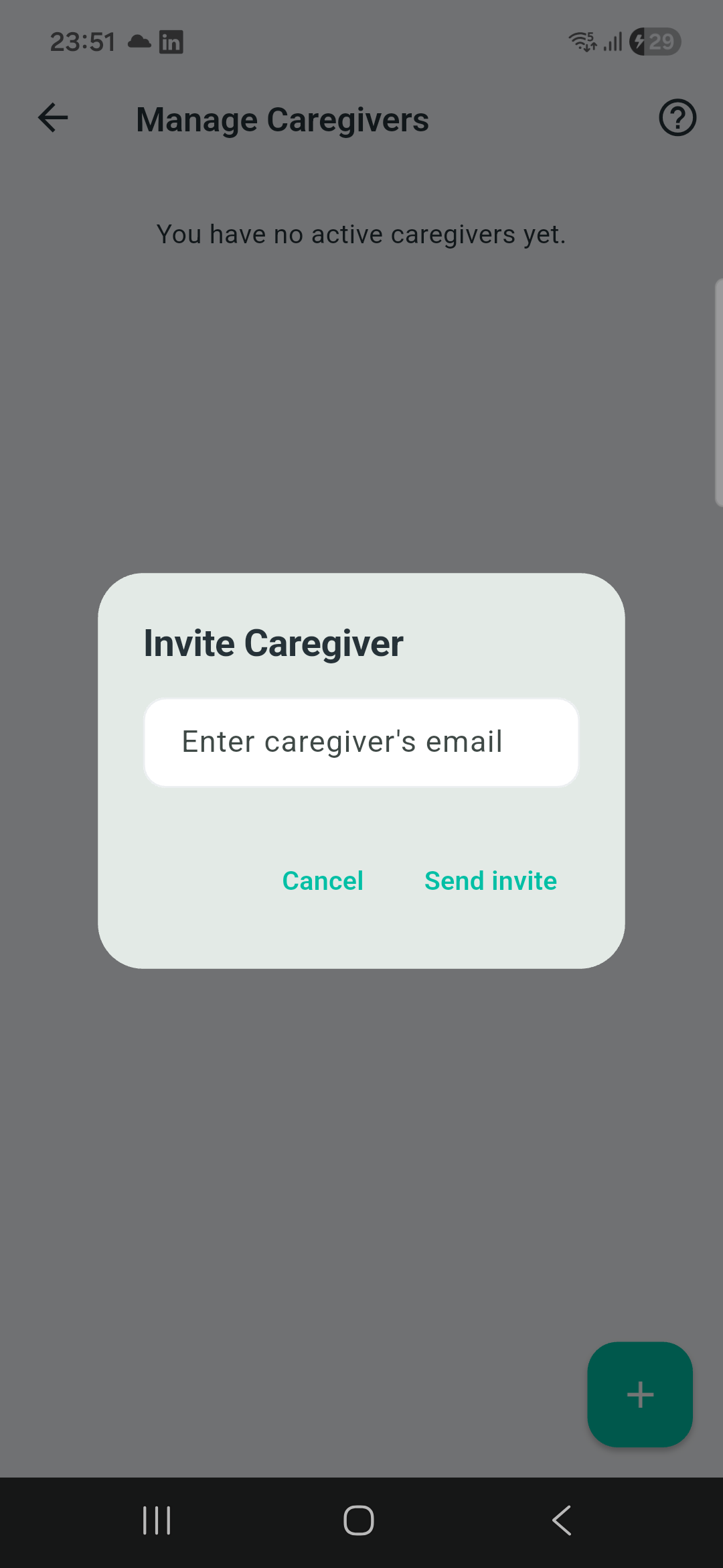 Caregivers screen